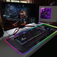 thumbnail image 5 of RGB Light Gaming Mouse Pad Keyboard Mat USB Foldable Non-Slip with Smooth Waterproof Surface - 80 x 30 cm, 5 of 5