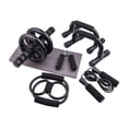 thumbnail image 4 of Lipstore 7 Piece Ab Workout Roller Wheel Kit Complete Accessory Fitness Equipment Set Black, 4 of 8