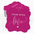 thumbnail image 2 of Inkdotpot Made With Love Wedding Bottle Tag Real Silver Foil Favor Bracket Shape Hang Tags Pack Of 100, 2 of 7