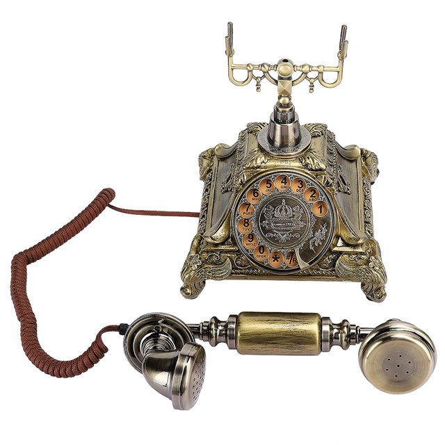 Epoxy Resin Classical Telephone, Turntable Dial Landline Telephone, Vintage Archaistic Landline Telephone, European Telephone, Decoration For Home, Office