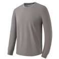 thumbnail image 1 of AherBiu Plus Size Men's Long Sleeve Shirts Crewneck Quick Drying Lightweight Athletic Tees Running Workout Active Pullover Tops, 1 of 9