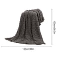 thumbnail image 3 of TopLLC 100*150cm Super Soft Warm Solid Warm Micro Plush Fleece Blanket Throw Rug Sofa Bedding, 3 of 5