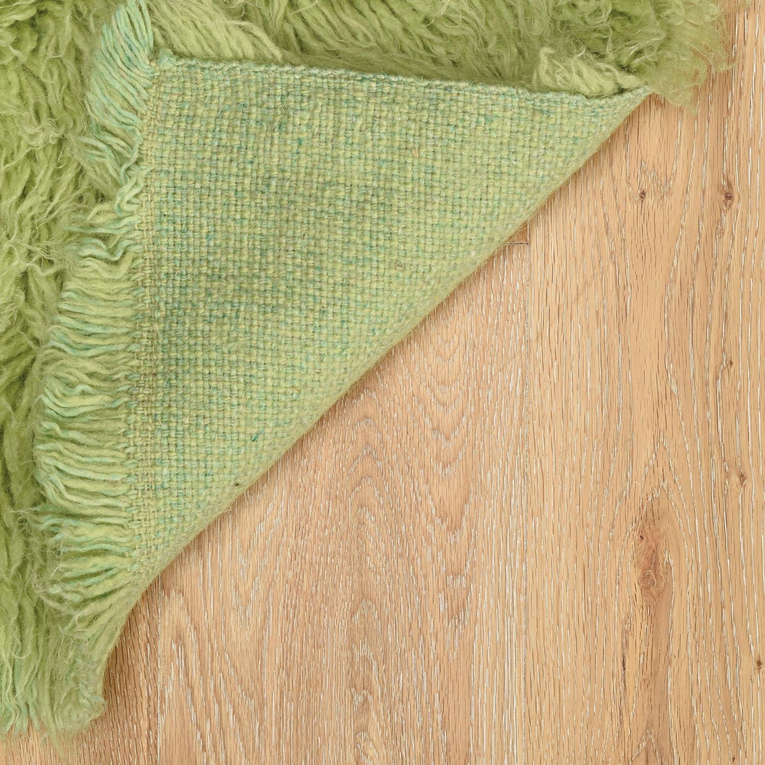 New Flokati 1400gr 8' x 10' Area Rug, Lime Green