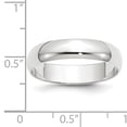 thumbnail image 3 of Bande Légère Demi-Ronde en Or Blanc 10K 5mm Taille 10, 3 of 3