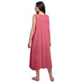thumbnail image 4 of Moomaya Robe de Nuit d'Allaitement Unie à Col Rond pour Femmes en Coton, 4 of 5