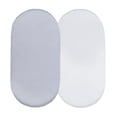 thumbnail image 1 of Baby Care Mose Sheet Bassinet Sheet Cradle Sheet Pram Bassinet Pads Satin Fitted Sheet Set 2-Pack 2PCS, 1 of 4