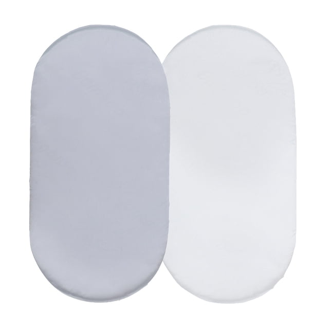 Baby Care Mose Sheet Bassinet Sheet Cradle Sheet Pram Bassinet Pads Satin Fitted Sheet Set 2-Pack 2PCS