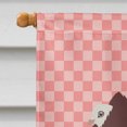 thumbnail image 3 of Carolines Treasures BB7948CHF Capuchin Red Pigeon Pink Check Canvas House Flag, 3 of 4