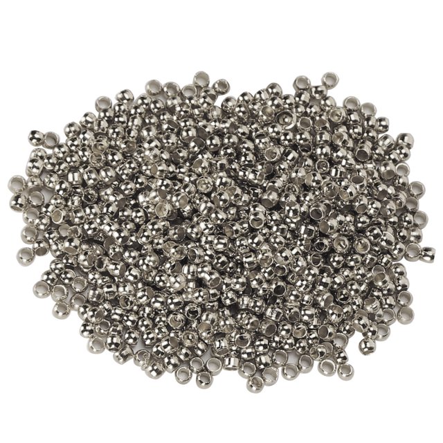 Round Spacer Bead, 500Pcs Crimp Beads Jewelry Making Stopper Beads Simple To Use For Necklace Bracelet DIY Plating