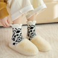 thumbnail image 4 of CUITING Fuzzy Socks for Women Warm Fluffy Socks Winter Slipper Socks Soft Cute Leopard Socks, 4 of 4