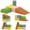 Orange, Vert, variante sur Qaba Jouets d'Escalade pour Tout-Petits, Blocs d'Escalade en Mousse Souple, Orange/vert
