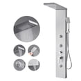 thumbnail image 1 of KFFKFF Shower Panel Tower System with Rainfall Waterfall Shower Head, 53 in Brushed Stainless Steel Shower Column, 5-Function Faucet, Wall-Mount Rain Massage System, 1 of 9