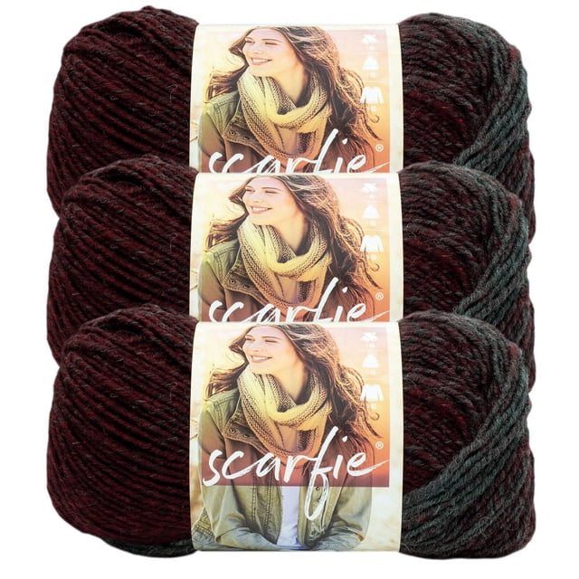 Lion Brand Yarn Scarfie #5 Chunky Wool Blend Yarn 285m/150g