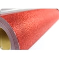 thumbnail image 1 of INTBUYING 1yard Glitter Heat Transfer Vinyl Film Heat Press Cutter Plotter (Red), 1 of 4