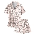thumbnail image 4 of Sunnyoo Big Girls DIY Hand Painted Pajamas Cute Cartoon Dinosaur Print Coloring Homewear, 4 of 4