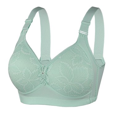 Timegard Bras for Women Flower Lace High Support Adjustable Strap Breathable Comfort Wirefree Bras