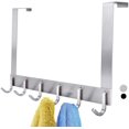 thumbnail image 1 of DAMAIE Over The Door Hook, SUS304 Stainless Steel Heavy-Duty Hanger Rack for Coat, Towel, Bag, 6 Hooks, 1 of 6