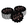 thumbnail image 1 of Inkdotpot Real Rose Gold Foil Made With Love Text Tags Favor Hang Paper Tags 100 Pieces, 1 of 6