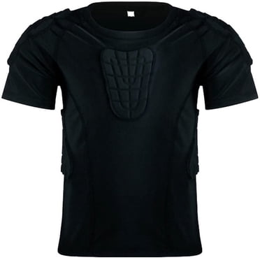 Chandails Rembourrés Manches Courtes Compression T-Shirt de Protection Jeunesse Équipement de Protection Football Baseball Hockey