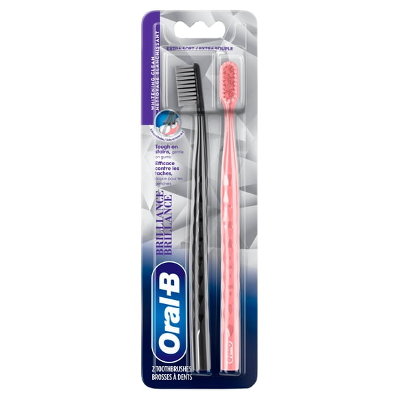 Oral-B Brilliance Whitening Toothbrush, Extra Soft, Colors May Vary