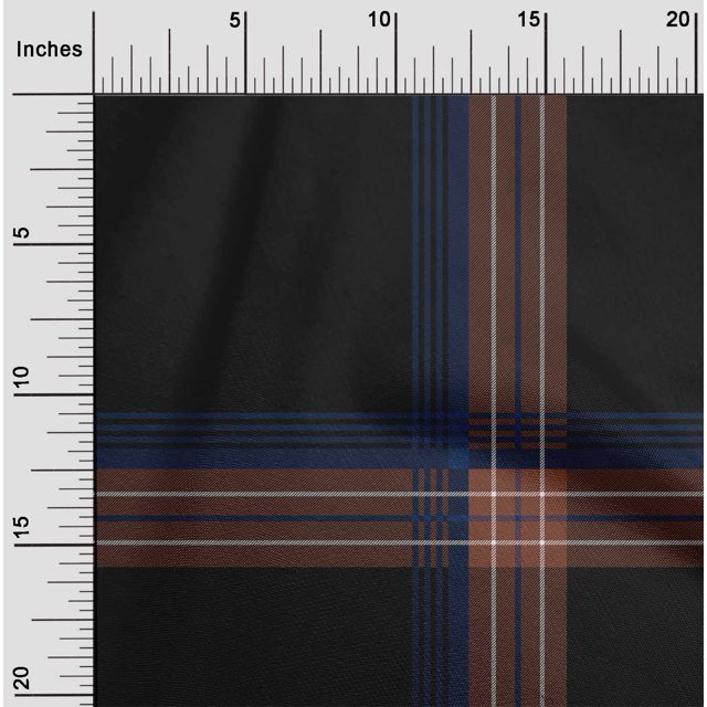 oneOone Tissu Polyester Lycra Tartan à Carreaux Tissu de Décoration Imprimé BTY 56 Pouces de Large