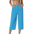 thumbnail image 1 of ShomPort Pantalon de Golf pour Femmes, Tenue de Bureau Décontractée, Ample, Extensible, Pantalon Court de Travail, Léger, Athlétique, Pantalon de Bureau, 1 of 5