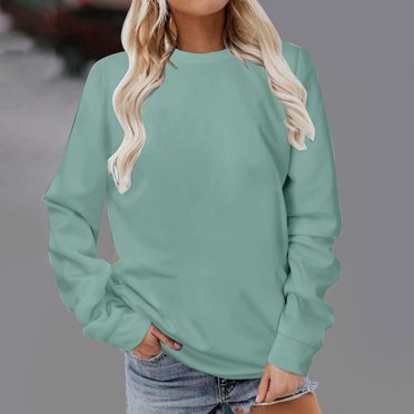 T-shirts Surdimensionnés Chemises pour Femmes Décontracté Haut Basique Chandails à Manches Longues Mode Dégradé Chandails à Enfiler Hauts Col Rond Chandails d'Automne pour Femmes Hauts pour Femmes 2023