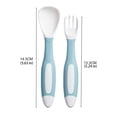 thumbnail image 3 of MVRLSH Dinnerware 2Pcs/Set Children Tableware Bendable Design Portable Utensils Toddler Feeding Auxiliary Spoon Fork For Toddler, 3 of 7