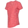 thumbnail image 2 of T-Shirt Technique à Col en V pour Femmes, 3TG, Rouge Collégial Mélangé, 2 of 3