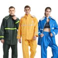 thumbnail image 4 of Graflsoa Combinaison de Pluie de Moto Imperméable Robuste pour Adultes, Bleu, Taille TTG, Matériau PVC, Protection par Tous les Temps, 4 of 6