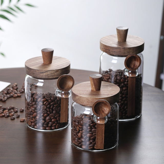 Sentmoon Glass Jars Glass Sealed Jar Storage Jar Glass Bottle Coffee Jar Tea Kitchen Miscellaneous Grain Storage Snack Storage Jar Milk Powder Jar for Home and Gift Use