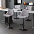 thumbnail image 1 of Hawsaiy Adjustable Bar Stools Set of 4, Swivel Counter Height Bar Chairs with Back, Modern Technical Fabric Barstools for Kitchen Island & Home, Dark Gray, 1 of 10