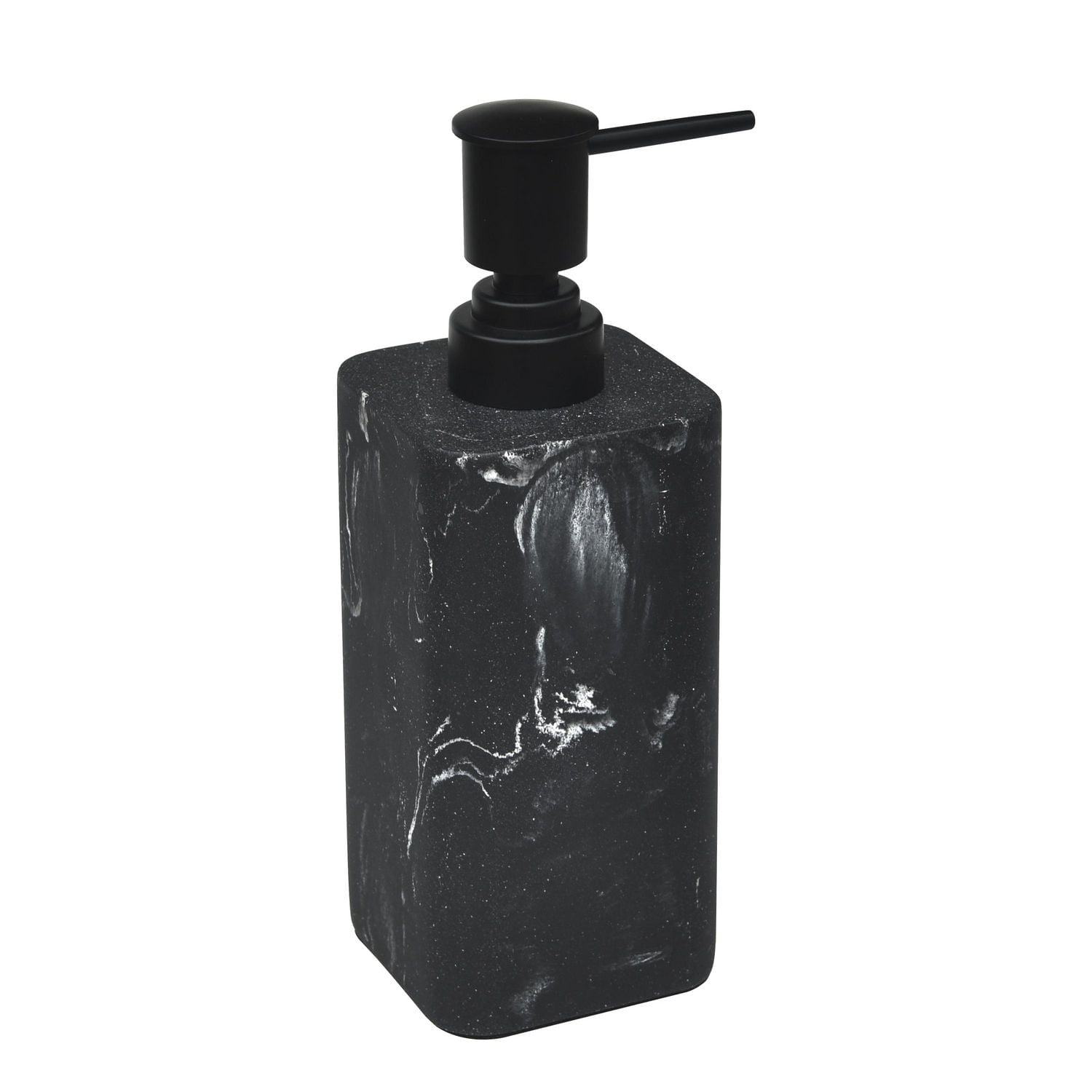 hometrends Distributeur de lotion en marbre noir, distributeur de savon, 1 pompe à lotion en grès, pompe à savon pour cuisine, salle de bain ou hôtel