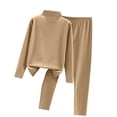 thumbnail image 1 of FAIWAD Ensemble de sous-Vêtements Thermiques pour Femme, Col Roulé, Haut à Manches Longues avec Pantalon Long, Extensible, Ensemble de sous-Vêtements Confortable, 1 of 3