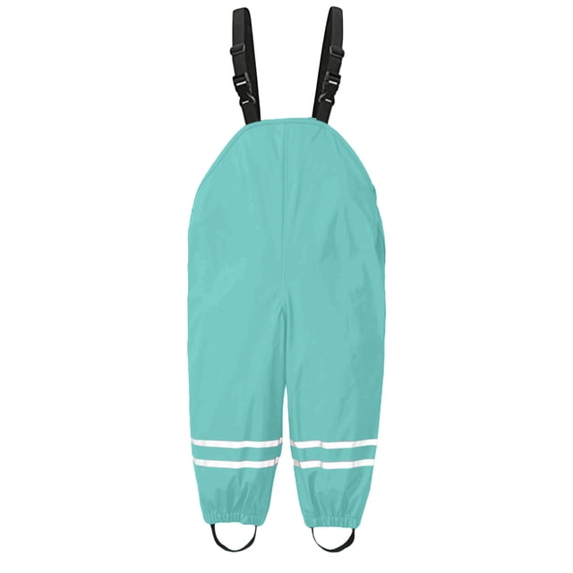 MIASHUI Salopette Imperméable pour Enfants, Vêtement de Pluie Résistant pour l'Extérieur, Bleu, 6-8 Ans