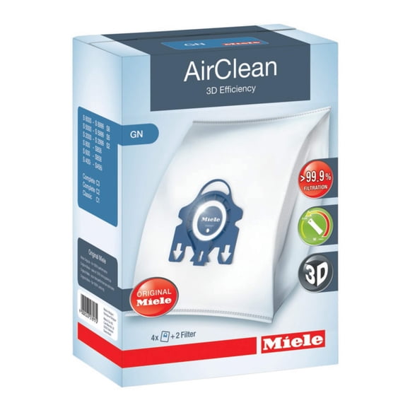 Miele AirClean 3D GN Dust Bags, 4-pk