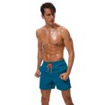thumbnail image 3 of pitrice Men Beach Shorts Quick Dry Running Trousers Sports Bodybuilding Training Pants Solid Color Lace Up Sweatpants Green L, 3 of 6