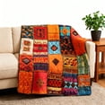 thumbnail image 3 of Printing Throw Blanket for Couch, Sofa, Car, Bed, Diamond Stitchs Patterns Flannel Blanket, 3 of 5