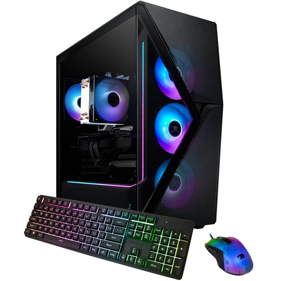 iBuyPower Scale 8 MESH Gaming Tower Desktop, AMD Ryzen 7-8700F, NVIDIA GeForce RTX 5070 12GB GDDR7, 64GB DDR5 4TB NVMe SSD, Win 11 Home, Wi-Fi 6, Bluetooth 5.2, RGB Case, Black