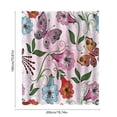 thumbnail image 3 of Rideau de Douche Imperméable Imprimé Stéréoscopique Tropical Jungle Botanique Feuille Fleur Saison Polyester Rideau de Douche avec Crochets, 3 of 6