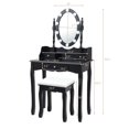 thumbnail image 2 of Costway Makeup Vanity Dressing Table Set w/10 Dimmable Bulbs and Touch Switch Black, 2 of 10