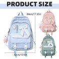 thumbnail image 3 of Sac à Dos Papillon Vert pour Filles – Grand Sac d'École avec Accessoires Pendentif Mignons, 3 of 9