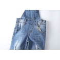 thumbnail image 3 of KIDSCOOL SPACE Little Girl Boy Ripped Denim Cute Slim Pants Jean Overalls 12M, 3 of 5