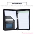 thumbnail image 4 of MesaSe Portable Business Portfolio Padfolio Folder Document Case Organizer PU Leather with Business Card Holder Memo Note Pad, 4 of 6