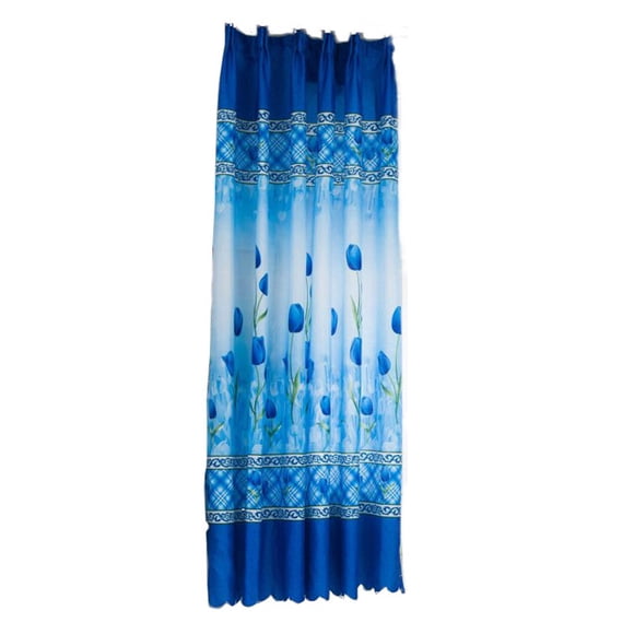 Cagogo Tulip Floral Sheer Curtain Panel, Piece Voile Scarf Valance for Door and Window, 100x200cm Modern Drape, Sunlight Filtering Privacy Sheer, Washable Decorative Window Treatment for Living