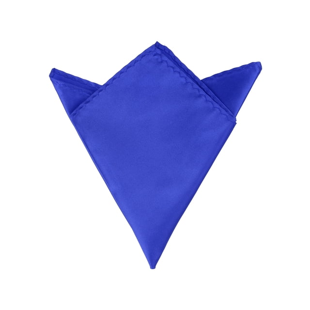 INSPIRE CHIC Men's Pocket Squares Solid Color Handkerchiefs Royal Blue One Size