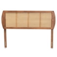 thumbnail image 3 of Baxton Studio Harris Walnut Finished Wood and Rattan Full Size Headboard, 3 of 8