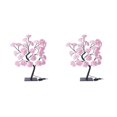 thumbnail image 3 of Maytalsory Color Changing Lighted Rose Lamp Remote Control Energy Saving Artificial Bonsai Tree Lights Gift For Any Occasion pink black rod 2Set, 3 of 6