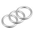 thumbnail image 1 of Unique Bargains Bague Ronde en Acier Inoxydable 316 50 mm ID 8 mm d'Épaisseur, Lot de 3, 1 of 5