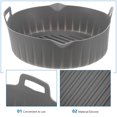 thumbnail image 2 of Air Fryer Silicone Pot Round Non-Stick Air Fryer Silicone Liner Compatible with Handles, 2 of 8